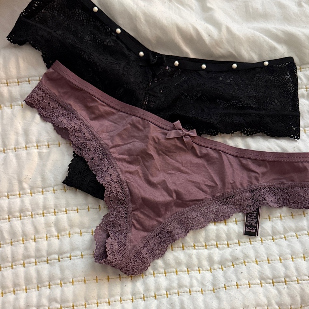 Victoria’s Secret MYSTERY Bundle - two panties thong or cheeky - SMALL - NWT - Picture 6 of 8